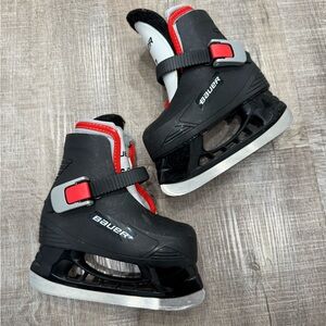 Bauer Kids Black and Red Ice Skates